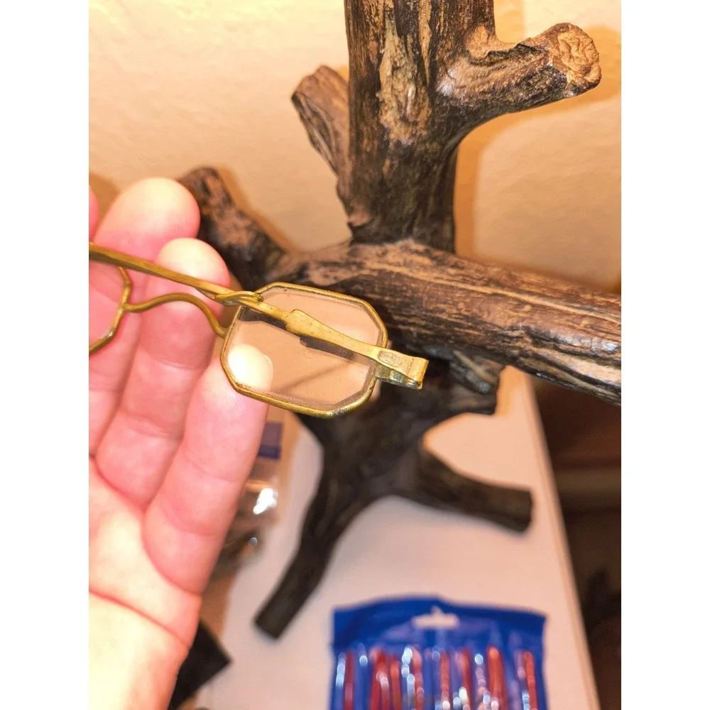 3 Antique Very Unique Glasses - Spectacles One Is 12k Gold Filled Unmarked